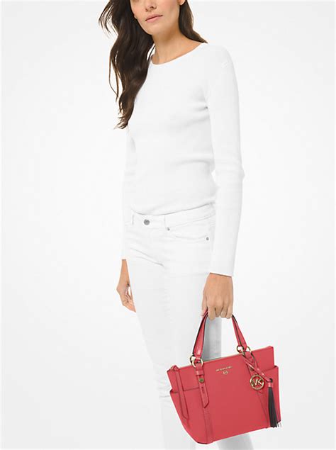 michael kors nomad small|Nomad Small Saffiano Leather Top.